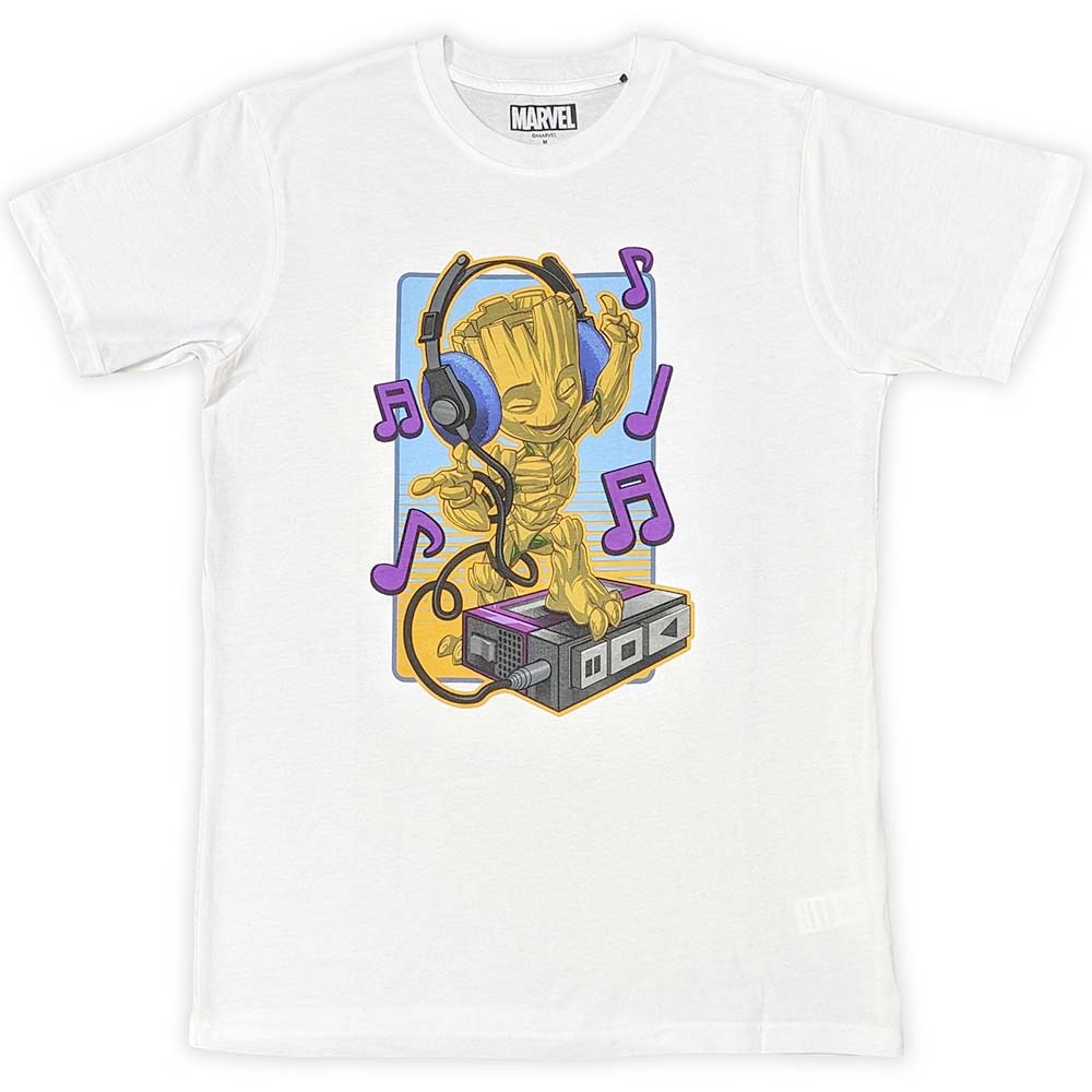 Marvel Guardians Of The Galaxy - Groot Dancing Tshirt Homme - Blanc